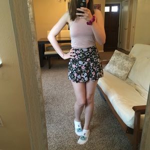 Floral mini skirt